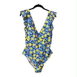 Summersalt Backflip Ruffle Lemon One Piece Swimsuit Size 16